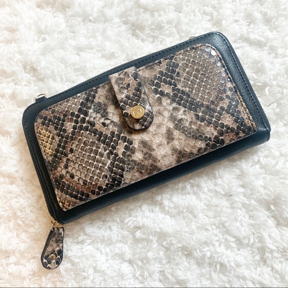 Coco + Carmen Reptile Wallet Clutch Crossbody